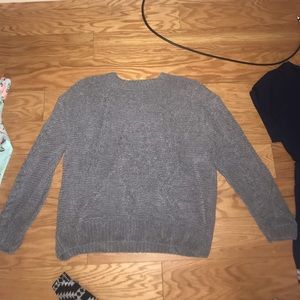 Grey knit sweater